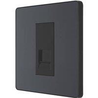 BG Electrical Evolve Single Secondary Telephone Socket, Matt Grey