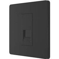 BG EVOLVE MATT BLACK SCREWLESS Switches & Sockets BLACK Insert Full Range