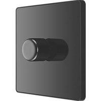 British General Dimmer Switch 1 Gang 2 Way LED Black Raised Slim 200 W 250 V