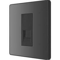 BG EVOLVE BLACK CHROME SCREWLESS Switches & Sockets BLACK Insert Full Range