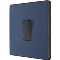 BG Electrical Evolve Double Pole with LED Indicator Switch, 20A, Matt Blue
