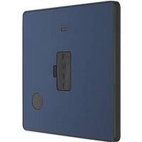 BG Electrical Evolve Unswitched Fused Connection Unit with Power LED Indicator, 13A, Matt Blue