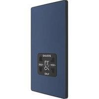 BG Electrical Evolve Dual Voltage Shaver Socket, 115/240V, Matt Blue