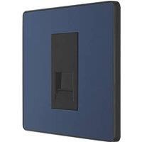 BG Electrical Evolve Single Master Telephone Socket, Matt Blue