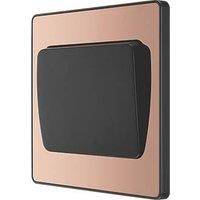 BG Electrical Evolve Single Light Switch, 20A, 2 Way, Wide Rocker, Polished Copper