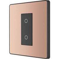 BG Electrical Evolve Single Touch Dimmer Switch, 2-Way Secondary, 200W, Polished Copper