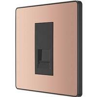 BG Evolve PCDCPBTS1B Polished Copper 1 Gang Secondary Telephone Outlet