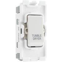 British General Nexus Grid 20A Grid DP Tumble Dryer Switch White (118PY)