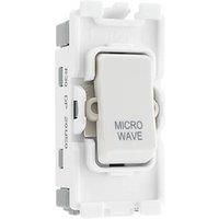 British General Nexus Grid 20A Grid DP Microwave Switch White (867PY)