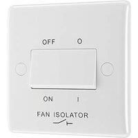 British General 800 Series 10A 1-Gang 3-Pole Fan Isolator Switch White (376PM)