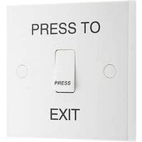 British General 900 Series 10A 10AX 1-Gang 1-Way Press to Exit Switch White (527PM)