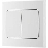 British General 900 Series 20A 16AX 2-Gang 2-Way Wide Rocker Switch White (484PM)
