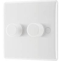 British General 800 Series 2-Gang 2-Way LED Dimmer Switch White (442PM)