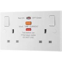 British General 900 Series 13A 2-Gang SP Switched Passive RCD Socket White (368PM)