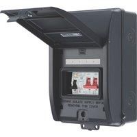 BG Fortress Electric Vehicle Kit - 5 Mod IP65, Weatherproof, Grey, 100A Main Switch, 40A 30mA Double Pole RCBO Type A,Type 2 SPD