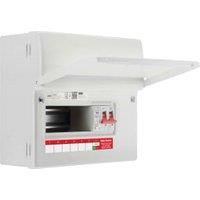 BG Main Switch 100A Unpopulated 9-Module 6 Way Consumer Unit with Type 2 SPD