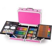 145pc Artists Aluminium Art Case Colouring Pencils Painting Set Childrens/Adults