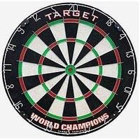 Target Darts World Champions Dart Board | Steel Tip Dartboard with Self Recovering Sisal Bristles & Rotational Score Ring | Regulation Competition Size Dart Board Set | Professional Darts Accessories