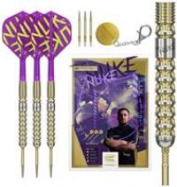 TARGET Darts Luke Littler Gen 1 Prodigy Steel Tip Swiss Point Darts, 90% Tungsten Darts, 23G | Generation 1 Gold Steel Tip Darts, Player Edition Swiss Points Dart Sets, K-Flex Flights and Shafts
