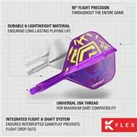 TARGET Darts Luke Littler World Champion K Flex Flights and Shaft System, No.2 | The Nuke 2025 Edition Kflex, All In One Integrated Flights and Shafts (Pack of 3) – Short, 19mm