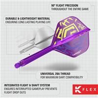 TARGET Darts Luke Littler World Champion K Flex Flights and Shaft System, No.2 | The Nuke 2025 Edition Kflex, All In One Integrated Flights and Shafts (Pack of 3) – Medium, 33mm