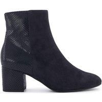 Dune Ladies PIPI Block-Heeled Ankle Boots Size UK 6 Pipi Navy Block Heel Suede Smart Boots