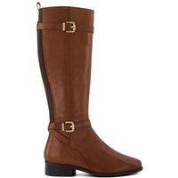 Dune Ladies TEPI Buckle-Detail Casual Knee-High Boots Size UK 3 Flat Heel Knee High Boots