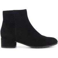 Dune Ladies PIPPIE Wide Fit Ankle Boots Size UK 4 Block Heel Suede