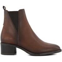 Dune London Women's 'Pouring' Leather Ankle Boots in Brown | Size: 8