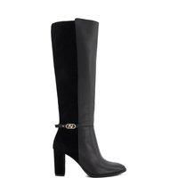 Dune Ladies SOLIA Heeled Knee-High Boots Size UK 3 Block Heel Knee High Boots