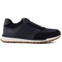 Dune Mens Titles Lace-Up Runner Trainers Size UK 6 Flat Heel Suede Navy