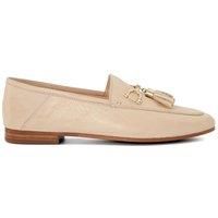 Dune London Ladies GRAYSONS Tassel Trimmed Loafers Size UK 6 Flat Heel Ecru