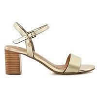 Dune London Jelly Block Heeled Sandals - Gold