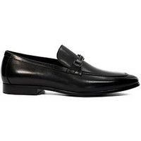 Dune Mens SCILLY Snaffle Trimmed Loafers Size UK 9 Flat Heel Black