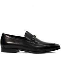 Dune Mens SCILLY Snaffle Trimmed Loafers Size UK 10 Flat Heel Black