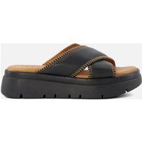 Dune Women's Litch Flat Cross Leather Sandals - UK 3