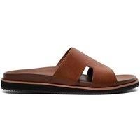 Dune Mens Insight Leather Sandals Size UK 9 Flat Heel Casual Sandals Tan