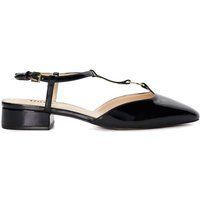 Dune London Ladies HEYA Patent T-Bar Open Courts Size UK 3 Flat Heel Ballet Pumps Black