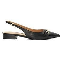 Dune London Hopeful Branded-Snaffle-Trim Ballet Shoes - Black