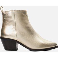 Dune Ladies PAPZ Western Ankle Boots Size UK 3 Stacked Heel