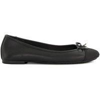 Dune Ladies Hallo Wide Fit Charm-Detail Ballet Shoes Size UK 3 Flat Heel Ballet Pumps Black