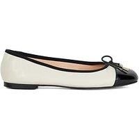 Dune Ladies Highest Wide Fit Round Toe Ballet Flats Size UK 4 Flat Heel Ballet Pumps Cream