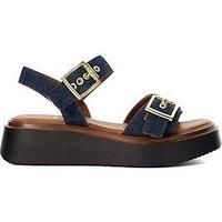 Dune Loells Navy Denim Female Sandal Ladies Summer
