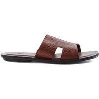 Dune London Mens INITIALLY Flat Leather Sandals Size UK 7 Flat Heel Flat Sandals