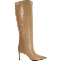 Dune Ladies Serve Leather Pull On Knee High Boots Size UK 3 Stiletto Heel
