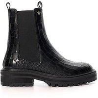 Dune London Preps Leather Chelsea Boot - Black