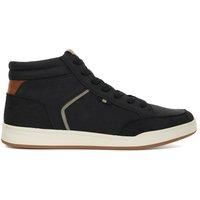 Dune London Mens Streets PU High Top Trainers Size UK 7 Flat Heel Black
