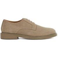 Dune Mens BRONTES Lace Up Shoe Size UK 7 Flat Heel Suede Derby Shoes Taupe