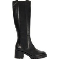 Dune London Ladies TESSIA Chunky Knee High Boots Size UK 4 Block Heel