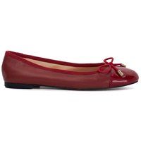 Dune London Women's 'Highest' Leather Ballet Pumps in Red | Size: 4